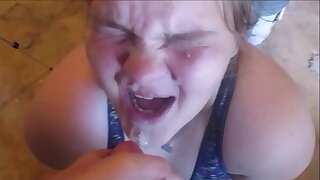 Cum Facials compilation on desperate horny teens huge loads hitting, mouth, up the nose, eyes and seta